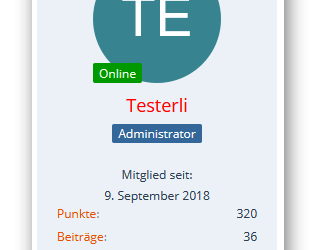 Registrierungsdatum in der MessageSidebar Registrierungsdatum in der MessageSidebar